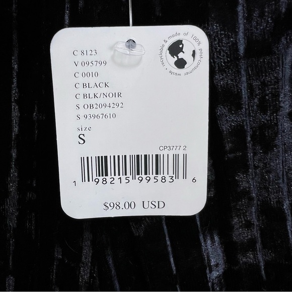 Free People Star Sign Crinkle Velvet Pleated Wide Leg Flare Pants Size S Black - Picture 8 of 9